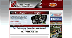 Desktop Screenshot of canadawideparts.com